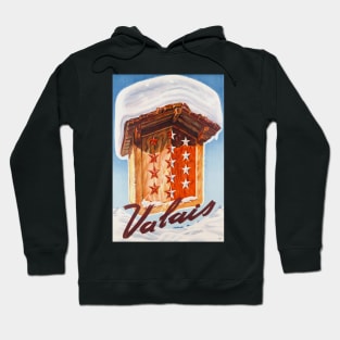 Valais, Switzerland, Ski Poster Hoodie